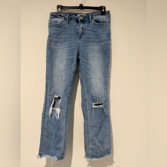 Vervet Denim - Vervet Blue High Rise Distressed Raw Hem Skinny Ankle Denim Jeans 29 MRSP $64